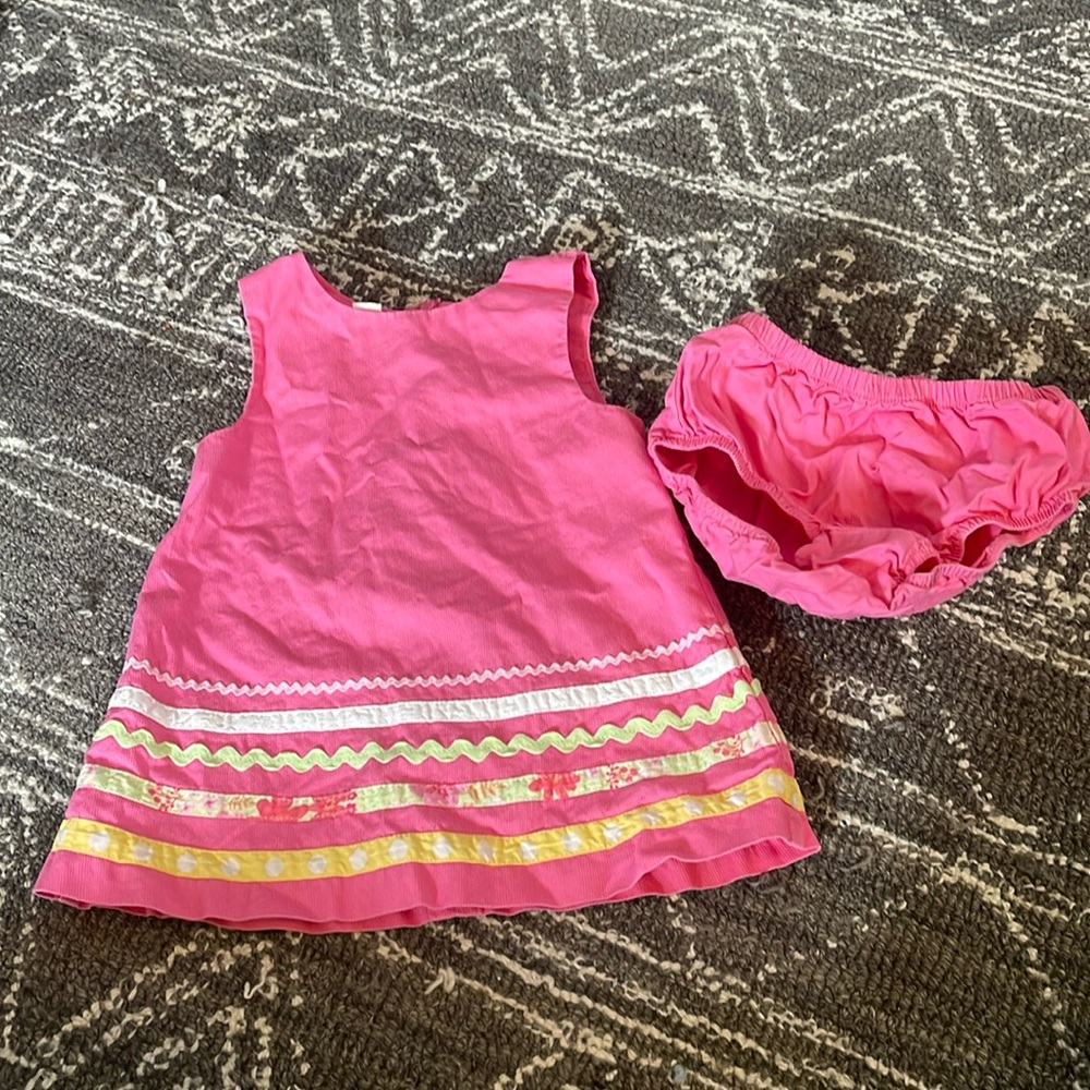 Pink dress with matching bloomers